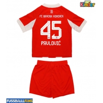 Bayern Munich Aleksandar Pavlovic #45 Heimtrikotsatz Kinder 2025-26 Kurzarm (+ Kurze Hosen)